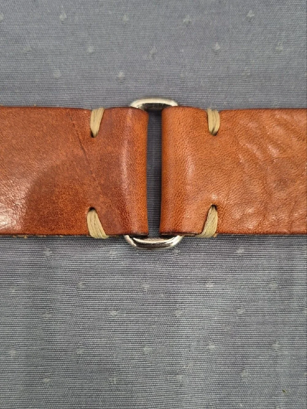 GAP Tan Brown Genuine Leather Belt with Silver Buckle Made In Italy Womens S